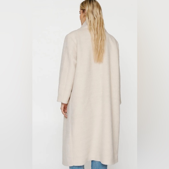 NWT Nasty Gal Oversized Wool Blend Scarf Coat Neutral Color Women Size XL - Picture 5 of 12